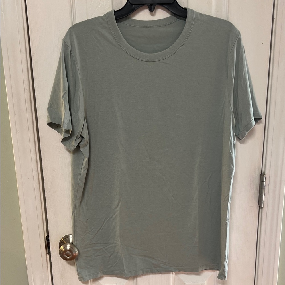 Lululemon Men's Sage Green T-Shirt